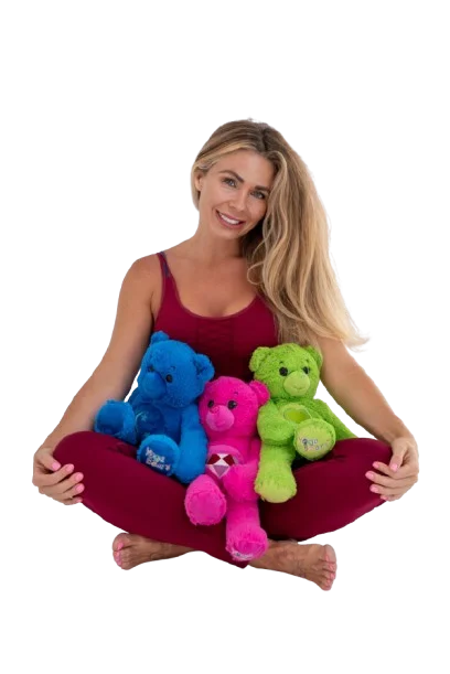 Estelle McCluskie - Founder of YogaBears with the bear characters